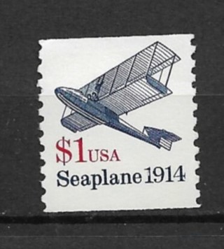 1990 Sc2468 $1 coil Seaplane MNH