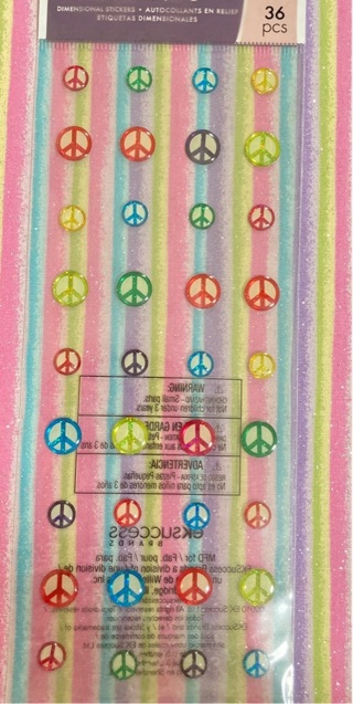  Peace signs sticker sheet