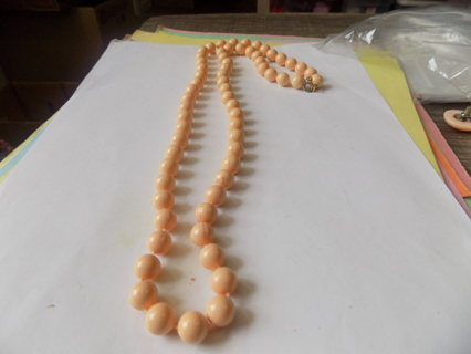 Necklace peach beads