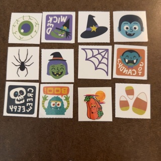  12 Halloween Temporary Tattoos #3