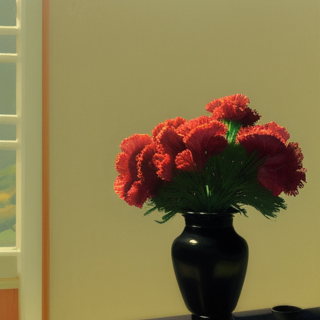 Listia Digital Collectible: Red Flowers In Vase