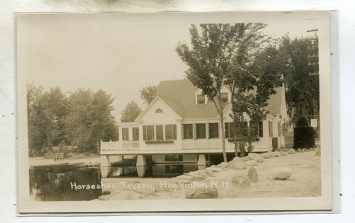 Early 1900's Horsehoe Tavern, Hopkinton, N.H. RPPC Postcard