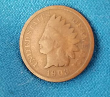 ~ Indian Head Cent~ ☆ 1903 ☆ antique US coin