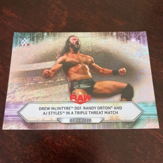 2021 Topps WWE - [Base] - Silver Foilboard #6 Raw - Drew McIntyre def. ...