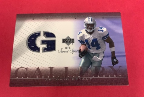 2002 Upper Deck Sweet Spot Jersey Rookie Dallas Cowboys Antonio Bryant relic card