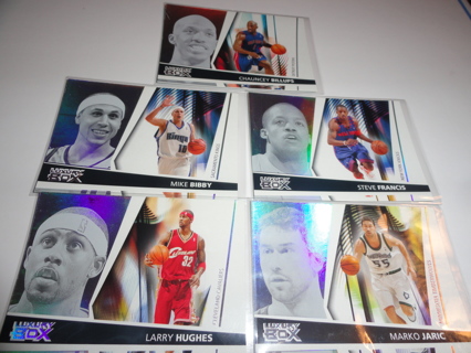 Lot of 5 2005-06 Topps Luxury Box NBA Trading Cards Chauncey Billups/Mike Bibby/Steve Francis Plus