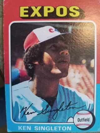 1975 TOPPS KEN SINGLETON MONTREAL EXPOS BASEBALL CARD# 125