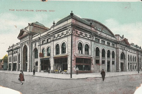 Vintage Used Postcard: GIN: Auditorium, Canton, OH