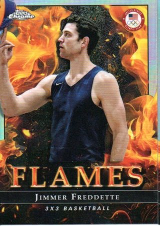 2024 Topps Chrome Olympics Jimmer Freddette Flames Insert