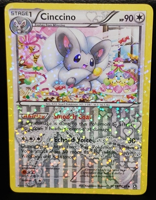 ⚡ Pokemon Card Cinccino RC19/RC25 ⚡ 90 HP B&W LT Radiant Collection Holo Foil Uncommon