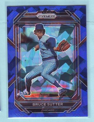 2023 Panini Prizm Bruce Sutter BLUE ICE Baseball card # 284 Cubs