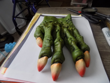 Green rubber claw Monster hand glove