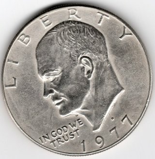 1977 (D) Eisenhower Dollar Circulated