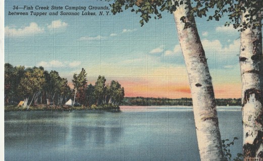 Vintage Unused Postcard: s: Fish Creek State Camp Grounds