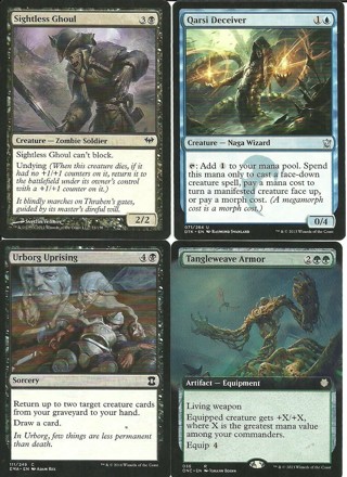 4 MTG: Tangleweave Armor #036 Rare, Sightless Ghoul [Dark Ascension] 73/158 & More