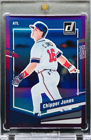 Chipper Jones - 2023 Donruss Holo Purple #216 - Atlanta Braves [AA212]