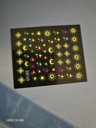 Glow in the dark nail stickers