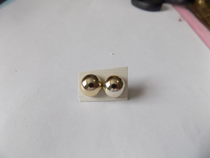 Earrings post, large goldtone domes