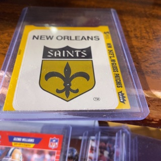 1980 Topps hi-gloss New Orleans saints patches stickers 