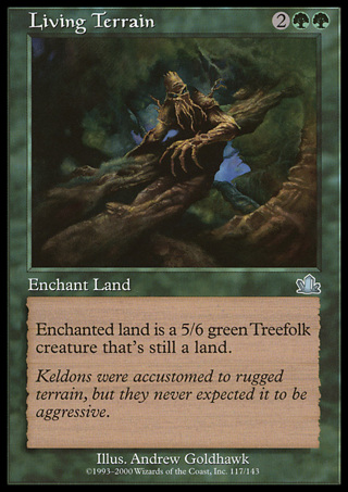 2000 Magic the Gathering Living Terrain MTG  Card