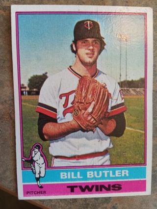 1976 TOPPS BILL BUTLER MINNESOTA TWINS BASEBALL CARD# 619