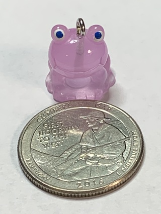 FROG~#4~PURPLE~1 FROG ONLY~CHARM AND GLOW IN THE DARK~FREE SHIPPING!