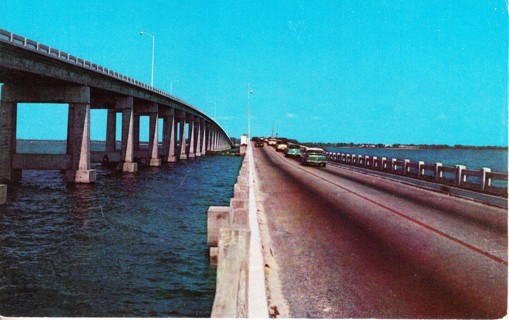 Vintage Postcard Gandy Twin-span Bridge, FL