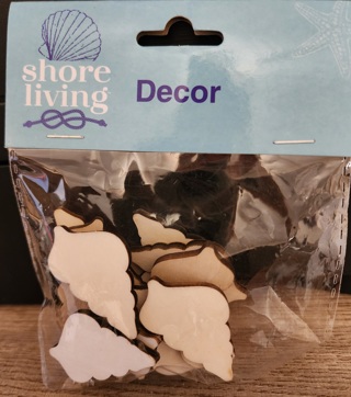 NEW - Shore Living - Wooden Shell Shapes - 14 pieces