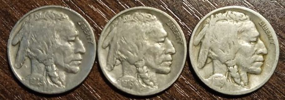 1900's USA Buffalo Nickels Full dates!