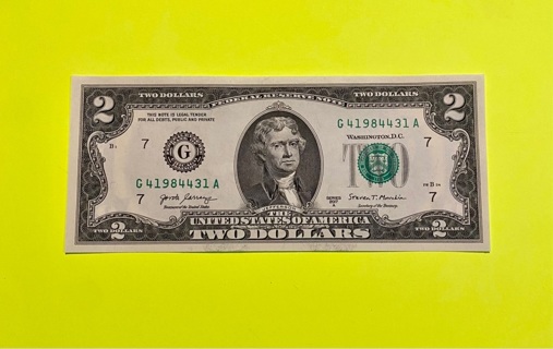 Two Dollar Bill 2017 A Series !