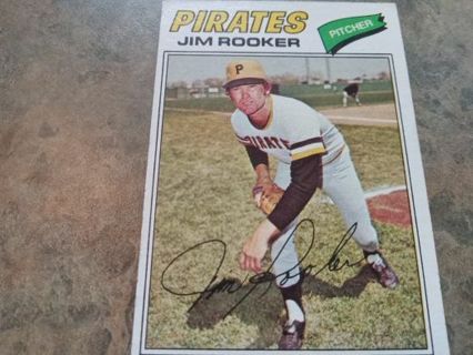 1977 TOPPS JIM ROOKER PITTSBURGH PIRATES BASEBALL CARD# 82