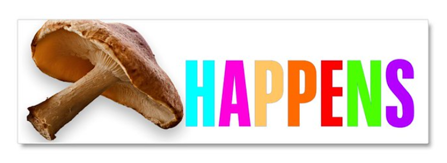 Shiitake Happens Car Magnet 10 x 3