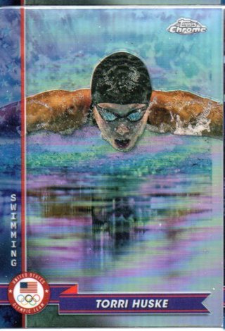 2024 Topps Chrome Olympics Torri Huske Refractor #17