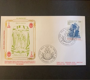 1986 Vatican serialized FDC  