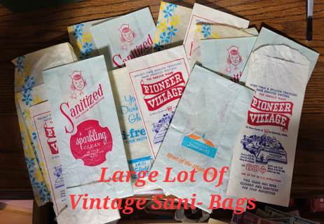 Large Lot Of Vintage Sani-Bags