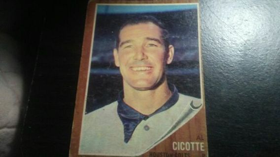 1961/1962 TOPPS AL CICOTTE HOUSTON COLTS BASEBALL CARD# 126 HAS CONDITION ISSUES