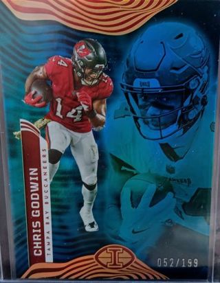 2022 ILLUSIONS CHRIS GODWIN BLUE PARALLEL # 93 NUM-052/199 TAMPA BAY BUCCANEERS