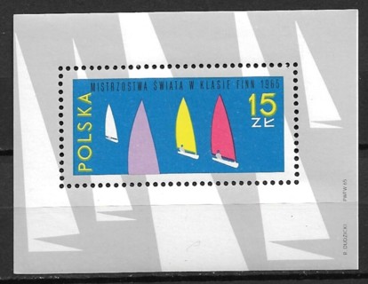 1965 Poland Sc1332 World Championships of Finn Class Yachts, Gdynia MNH S/S