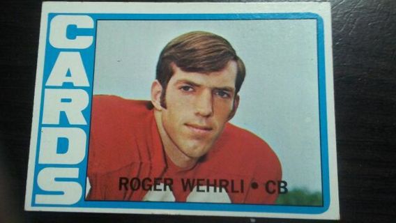 1972 TOPPS ROGER WEHRLI CARDINALS FOOTBALL CARD# 59