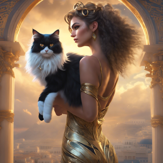 Listia Digital Collectible: Love Goddess & Her Cat