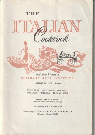 Vintage Cook Book, Magazine soft covered: The Italian Cookbook