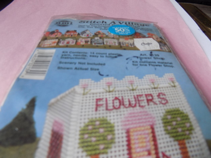 vintage NIP Stitch a Village Countred cross stitch kit Flower Shop