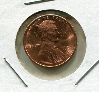 1989 D Lincoln Cent-From Mint Set-B.U.
