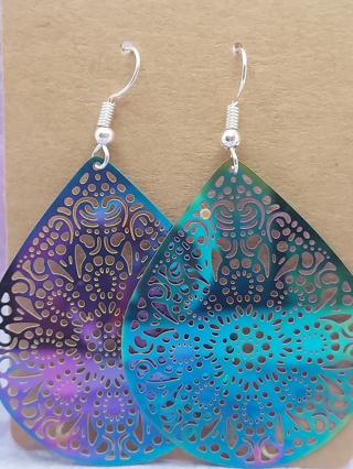 2 Different Metal Rainbow Earrings - choice one