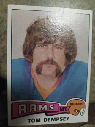 1975 TOPPS TOM DEMPSEY RAMS FOOTBALL CARD# 163