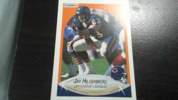 1990 FLEER JAY HILGENBERG CHICAGO BEARS FOOTBALL CARD# 294