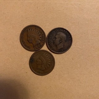 3 pennies 1905 1907 1939