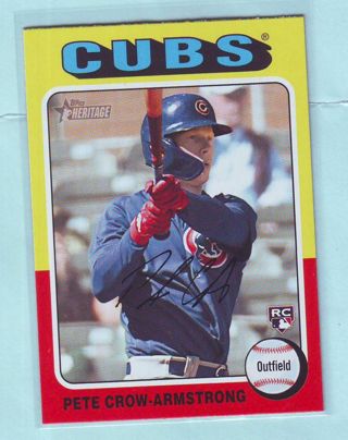 2024 Topps Heritage Pete Crow-Armstrong ROOKIE Baseball Card # 177 Cubs