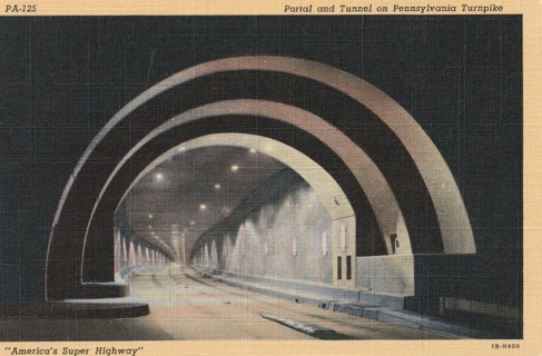 Vintage Unused Postcard: gin: Pennsylvania Turnpike