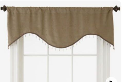 Brand New JCP Home Expressions Window Valance - 50"x18"- Dark Mocha